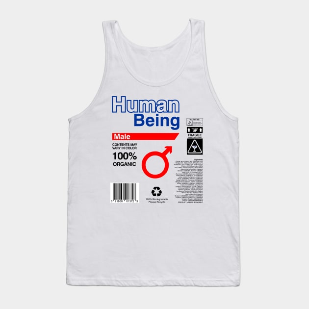 Human Being Label Ingredients - male Tank Top by DavesTees